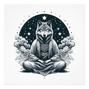 Bewuste Wolf Foto Afdruk