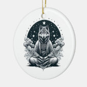 Bewuste Wolf Keramisch Ornament (Links)