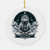 Bewuste Wolf Keramisch Ornament (Achterkant)