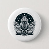 Bewuste Wolf Ronde Button 5,7 Cm (Voorkant)