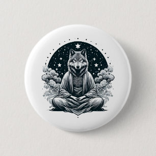Bewuste Wolf Ronde Button 5,7 Cm