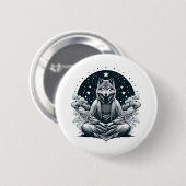 Bewuste Wolf Ronde Button 5,7 Cm (Voorkant /achterkant)