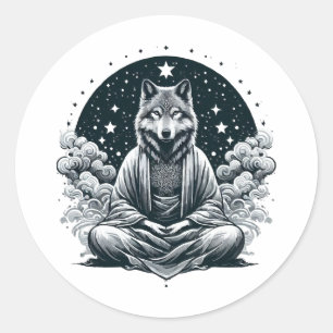 Bewuste Wolf Ronde Sticker