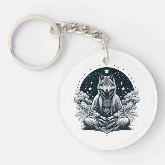Bewuste Wolf Sleutelhanger (Voorkant)