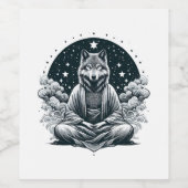Bewuste Wolf Wijn Etiket (Enkel label)