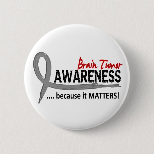 Bewustheid 2 Brain Tumor Ronde Button 5,7 Cm (Voorkant)