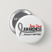 Bewustheid 2 Brain Tumor Ronde Button 5,7 Cm (Voorkant /achterkant)