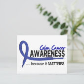 Bewustheid 2 Colon Cancer Briefkaart (Staand voorkant)