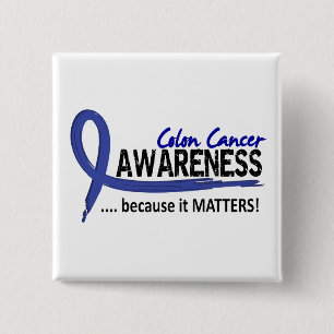 Bewustheid 2 Colon Cancer Vierkante Button 5,1 Cm