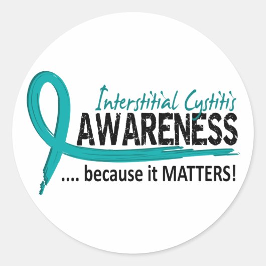 Bewustheid 2 Interstitiële cystitis Ronde Sticker (Voorkant)
