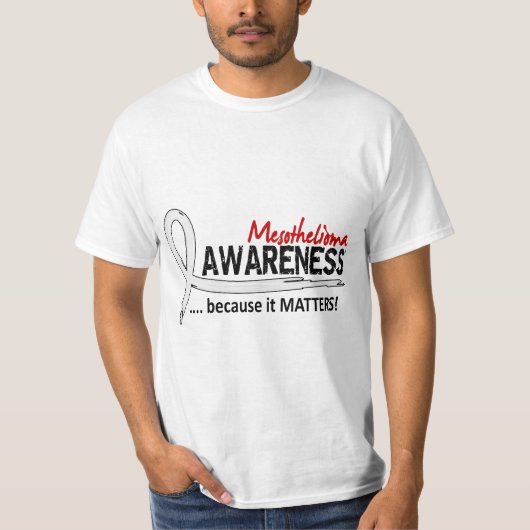 Bewustheid 2 Mesothelioom T-shirt (Voorkant)