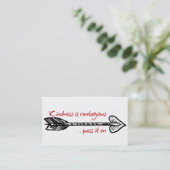 Bewustheid is besmettelijke willekeurige daden uit visitekaartje (Staand voorkant)