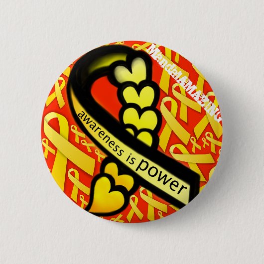 Bewustheid is Power Design #1 Ronde Button 5,7 Cm (Voorkant)