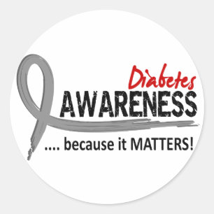 Bewustmaking 2 Diabetes Ronde Sticker