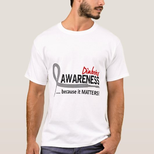 Bewustmaking 2 Diabetes T-shirt (Voorkant)