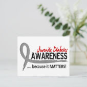 Bewustmaking 2 Jonge Diabetes Briefkaart (Staand voorkant)