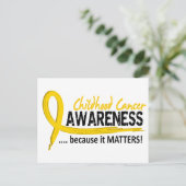 Bewustmaking 2 Kinderkanker Briefkaart (Staand voorkant)