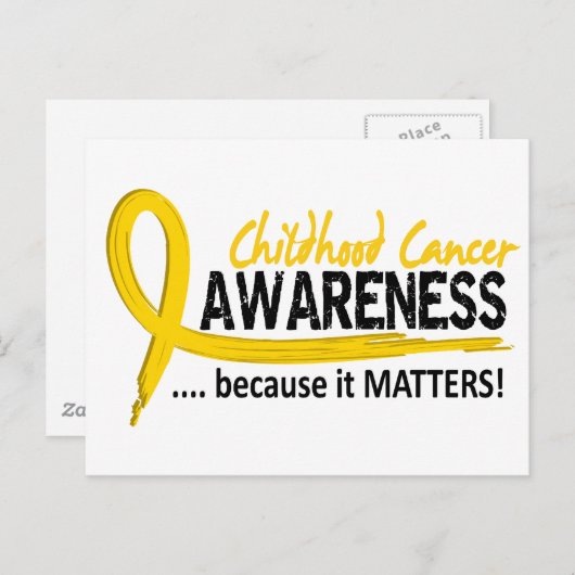 Bewustmaking 2 Kinderkanker Briefkaart (Voorkant / Achterkant)