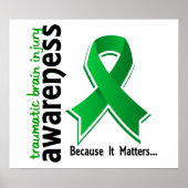 Bewustmaking 5 Traumatische hersenletsels TBI Poster (Voorkant)