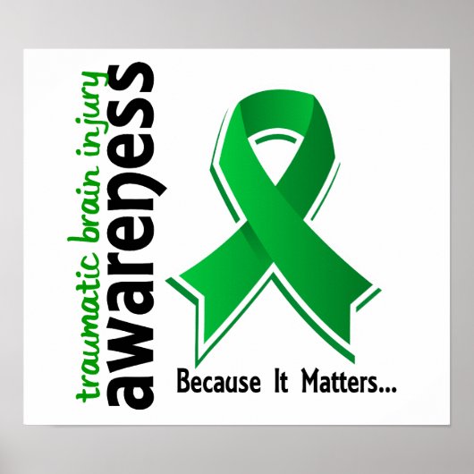 Bewustmaking 5 Traumatische hersenletsels TBI Poster (Voorkant)