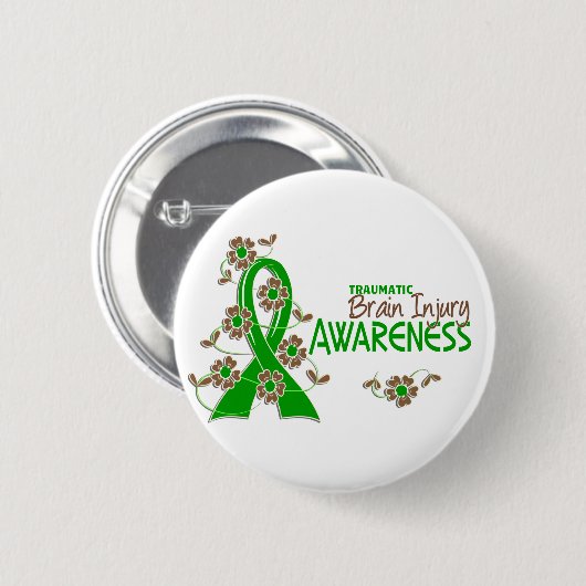Bewustmaking 6 Traumatische hersenbeschadiging Ronde Button 5,7 Cm (Voorkant /achterkant)