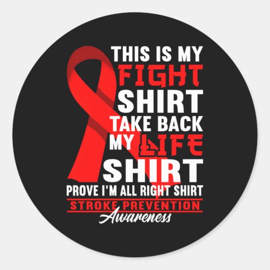 Bewustmaking Bestrijding van de ziekte Beroertepre Ronde Sticker (Voorkant)