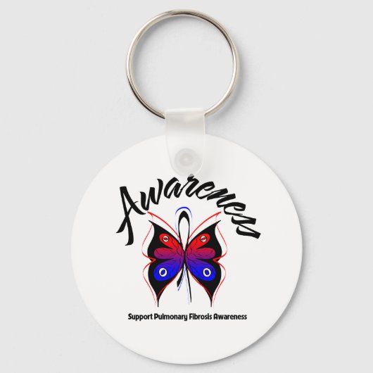 BEWUSTMAKING Butterfly Pulmonaire fibrose Sleutelhanger (Voorkant)