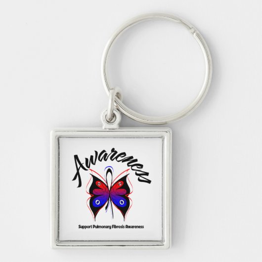 BEWUSTMAKING Butterfly Pulmonaire fibrose Sleutelhanger (Voorkant)