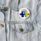 BEWUSTMAKING EN ONDERSTEUNING VAN AUTISme Ronde Button 5,7 Cm (In situ)