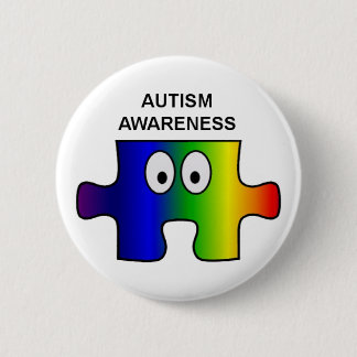 BEWUSTMAKING EN ONDERSTEUNING VAN AUTISme Ronde Button 5,7 Cm