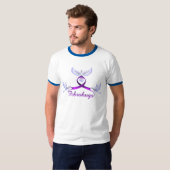 Bewustmaking en ondersteuning van fibromyalgie t-shirt (Voorkant volledig)