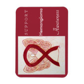 Bewustmaking hemangioma Ribbon Angel Custom Magnet Magneet (Verticaal)