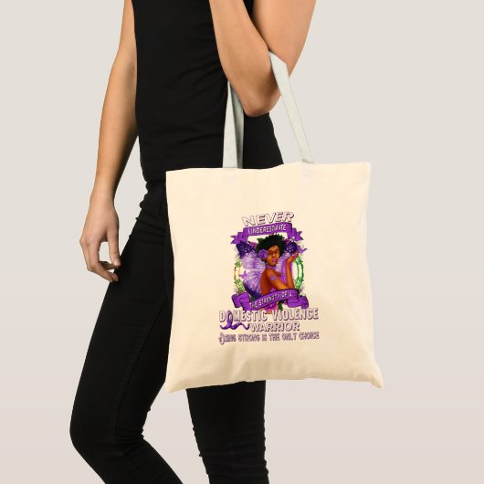 Bewustmaking huiselijk geweld Overlevenden stoppen Tote Bag (Voorkant (product))