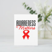 Bewustmaking is hartziekte briefkaart (Staand voorkant)