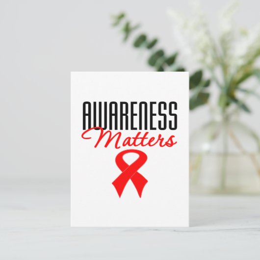 Bewustmaking is hartziekte briefkaart (Staand voorkant)