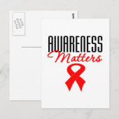 Bewustmaking is hartziekte briefkaart (Voorkant / Achterkant)