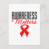 Bewustmaking is hartziekte briefkaart (Voorkant)