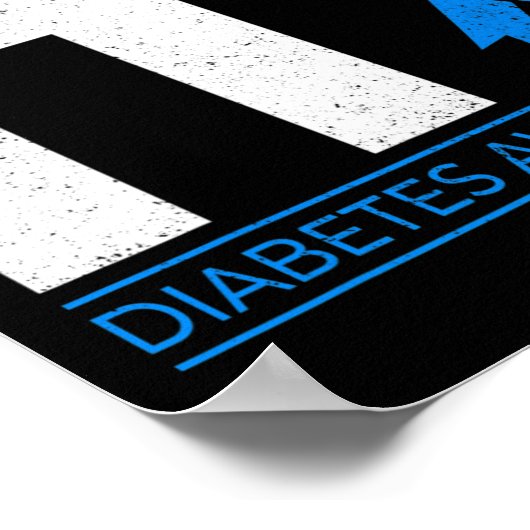 Bewustmaking IT Diabetes Blue Ribbon Diabet Poster (Hoek)