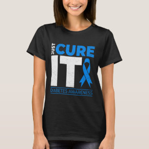 Bewustmaking IT Diabetes Blue Ribbon Diabet T-shirt