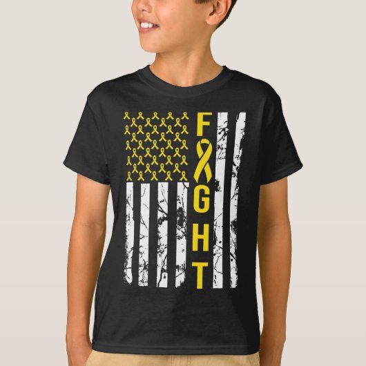 Bewustmaking kinderkanker Costume American Fight T-shirt (Voorkant)