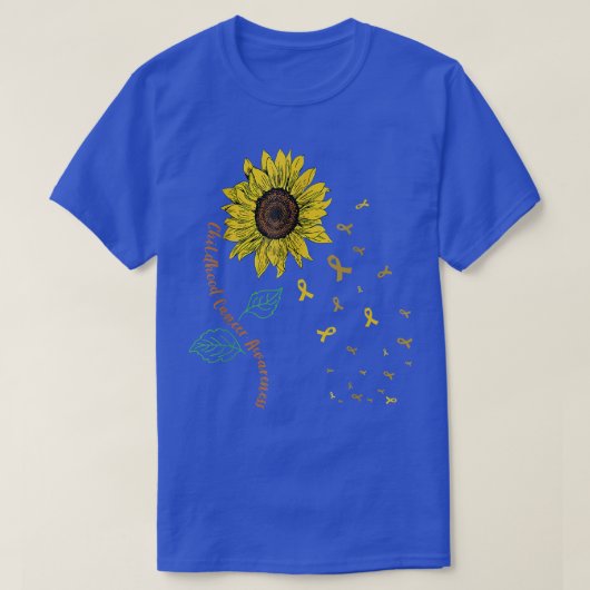 Bewustmaking kinderkanker Costume Dandelion Sunfl T-shirt (Design voorkant)