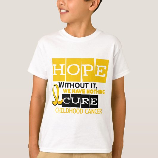 Bewustmaking kinderkanker HOPE 2 T-shirt (Voorkant)