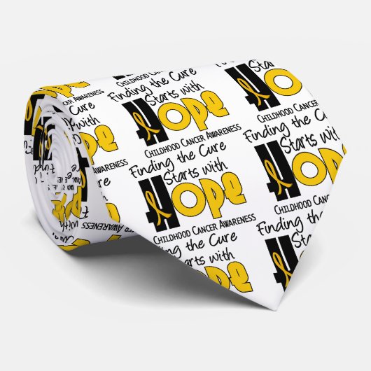Bewustmaking kinderkanker HOPE 4 Stropdas (Opgerold)