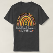 Bewustmaking kinderkanker — Leopard Print Rainbow  T-shirt (Design voorkant)