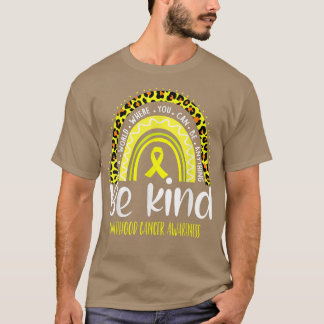 Bewustmaking kinderkanker Leopard-regenboog kiezen T-shirt