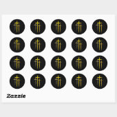Bewustmaking kinderkanker Overdwars Christelijk ko Ronde Sticker (Vel)