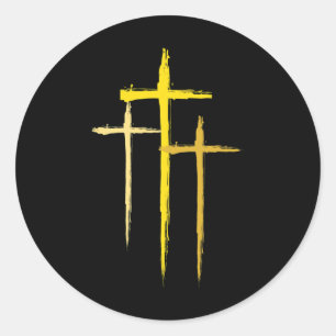 Bewustmaking kinderkanker Overdwars Christelijk ko Ronde Sticker