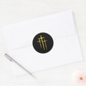 Bewustmaking kinderkanker Overdwars Christelijk ko Ronde Sticker (Envelop)