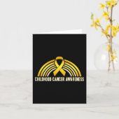 Bewustmaking kinderkanker Regenboog Kaart (Gele Bloem)