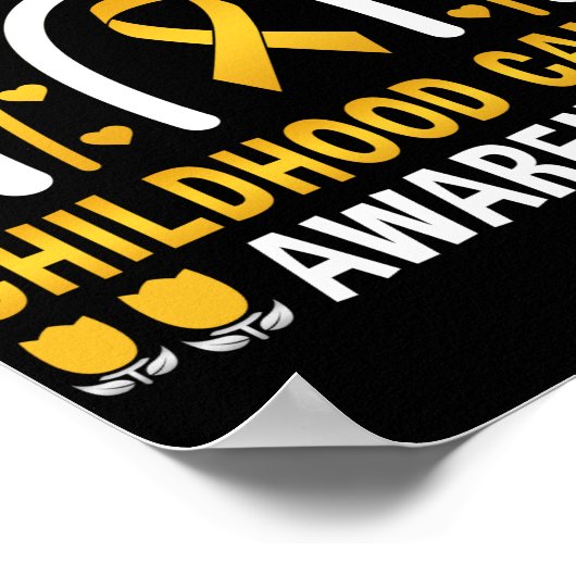 Bewustmaking kinderkanker Regenboog Poster (Hoek)